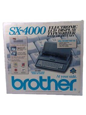Brother SX-4000 Electronic Daisy Wheel Typewriter Complete W Manual & Cover